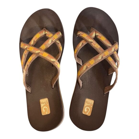 Teva Women Tribal Neutral Flat Outdoor Sport Sandal Cushion Comfort Size 7 - Picture 6 of 8